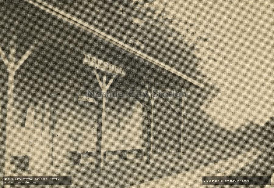 Postcard: Dresden, Maine Railroad Station